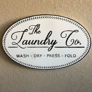 Laundry Room Metal Wall Sign Farmhouse